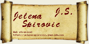 Jelena Špirović vizit kartica